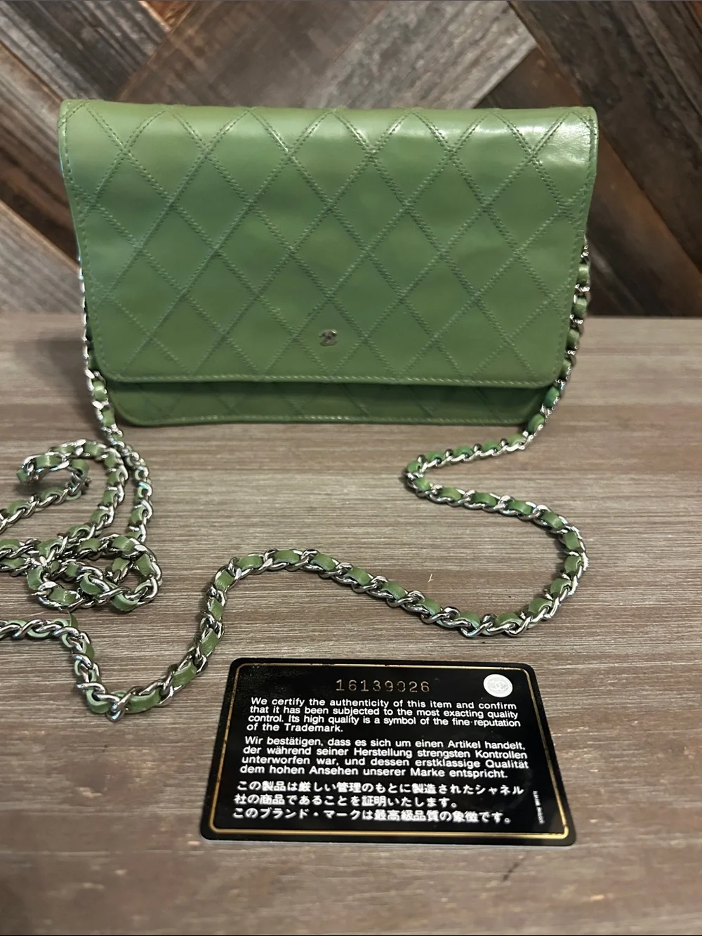 Chanel Quilted Leather Wallet on Chain